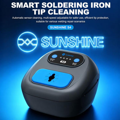 SUNSHINE S4 Nettoyeur de pointes de fer à souder automatique à vitesse réglable, US Plug