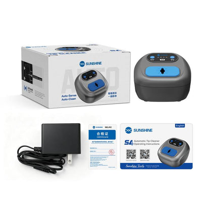 SUNSHINE S4 Nettoyeur de pointes de fer à souder automatique à vitesse réglable, US Plug