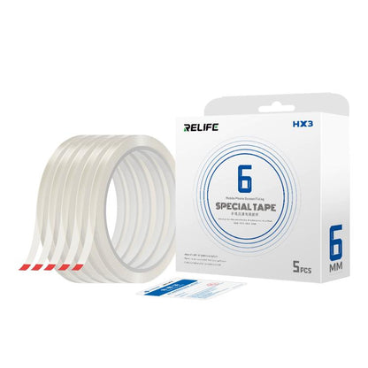 Ruban adhésif de fixation pour écran de téléphone RELIFE HX3, 6mm x 40m, 10mm x 40m