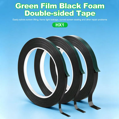 RELIFE HX1 5 en 1 Film vert Mousse noire Ruban adhésif double face, 2mm x 10m, 3mm x 10m, 5mm x 10m