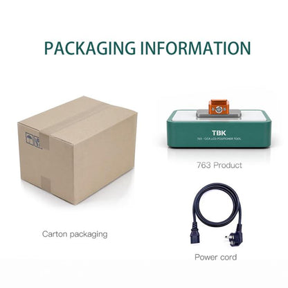 Machine de positionnement LCD OCA sous vide TBK 763, EU Plug, US Plug, UK Plug