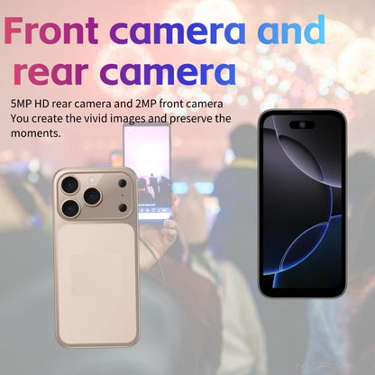 iPhone 17 Pro Max, 1 Go + 16 Go, écran 3,75 pouces, Android 8.1, processeur quadricœur MediaTek MT6580, réseau 3G, double SIM