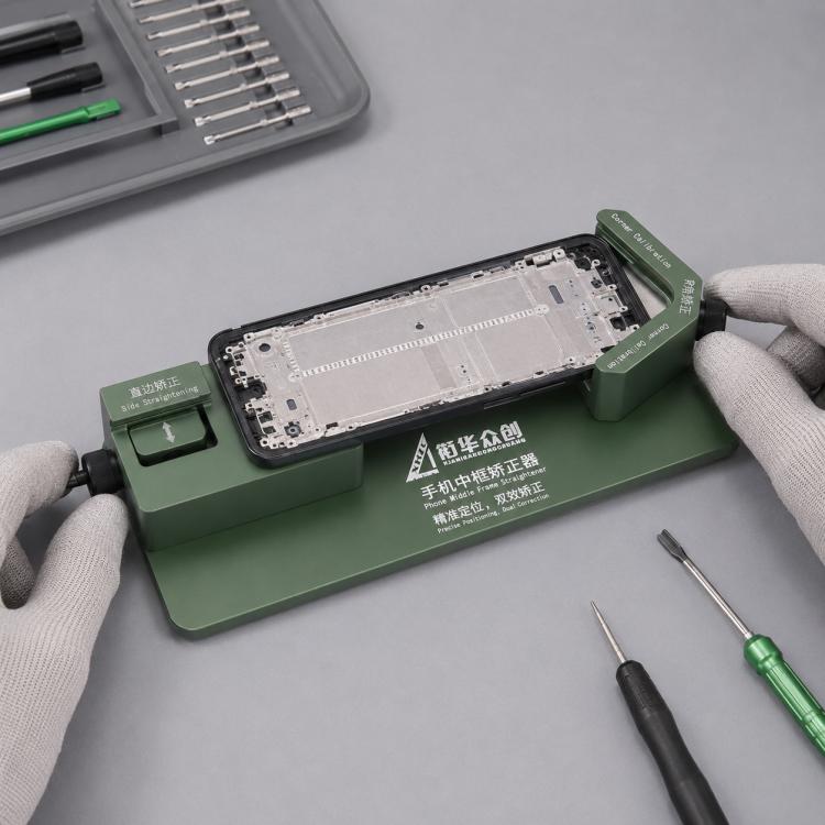 Outil de redressement universel pour châssis de téléphone à bord droit / coin en R, Universal Straightening Tool