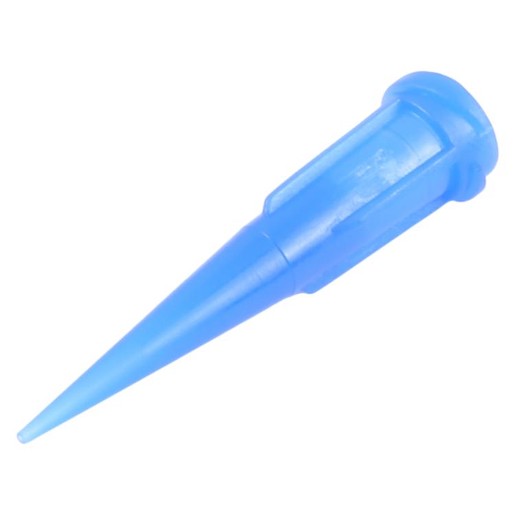 100 embouts d'aiguilles de distribution en plastique bleu