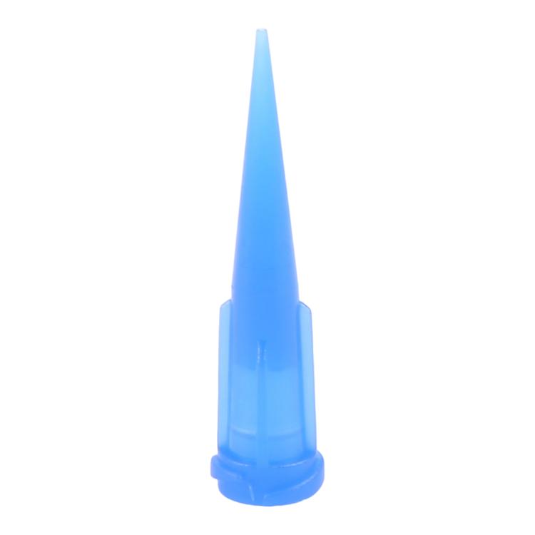 100 embouts d'aiguilles de distribution en plastique bleu