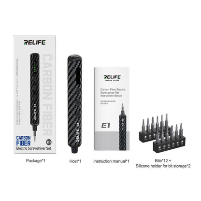 Ensemble de tournevis électrique puissant en fibre de carbone RELIFE E1, RELIFE E1