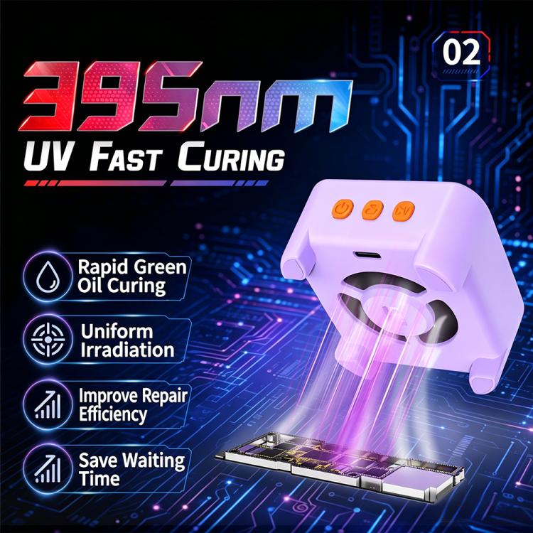 Lampe de polymérisation UV 2-en-1 pour la réparation de cartes mères de téléphones portables avec ventilateurs de refroidissement