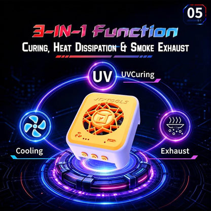 Lampe de polymérisation UV 2-en-1 pour la réparation de cartes mères de téléphones portables avec ventilateurs de refroidissement