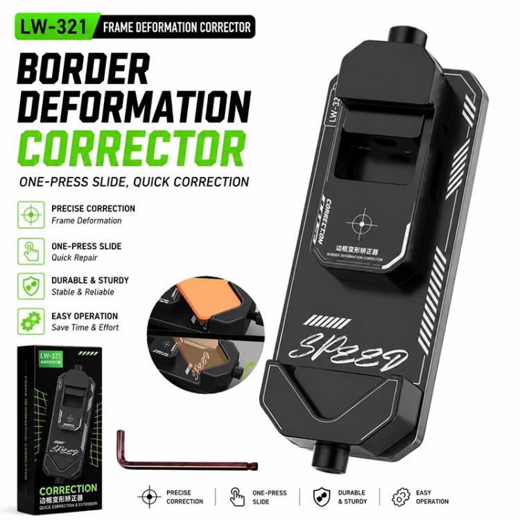 Correcteur de déformation de cadre de téléphone portable LUOWEI LW-321 2-en-1 à bords droits et coins arrondis
