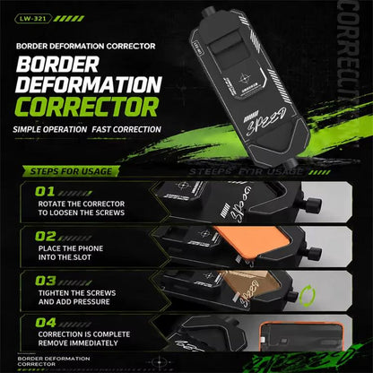 Correcteur de déformation de cadre de téléphone portable LUOWEI LW-321 2-en-1 à bords droits et coins arrondis