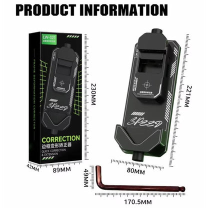 Correcteur de déformation de cadre de téléphone portable LUOWEI LW-321 2-en-1 à bords droits et coins arrondis