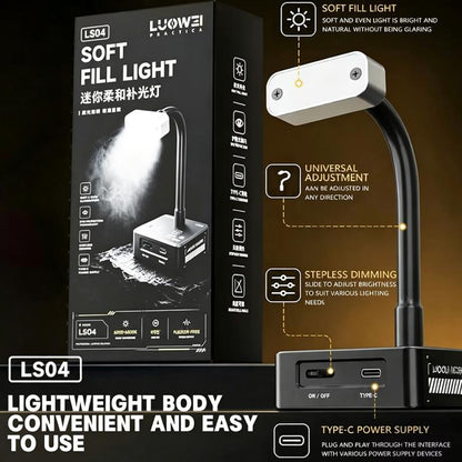 LUOWEI LS-04 Mini lampe d'appoint douce