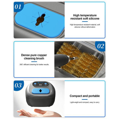 Nettoyeur de pannes de fer à souder automatique à vitesse réglable SUNSHINE S4, prise : prise européenne, EU Plug