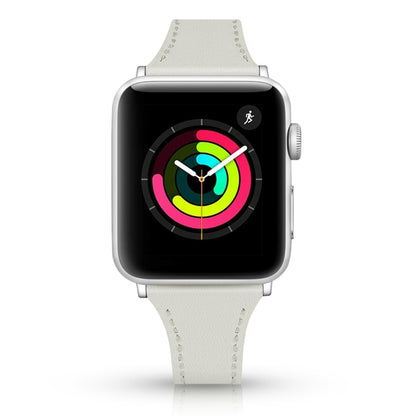 Bracelet de montre en cuir avec bouton en acier, For Apple Watch Series 7  41mm / & 6 & SE & 5 & 4 40mm, For Apple Watch Series  7  45mm / & 6 & SE & 5 & 4 44mm