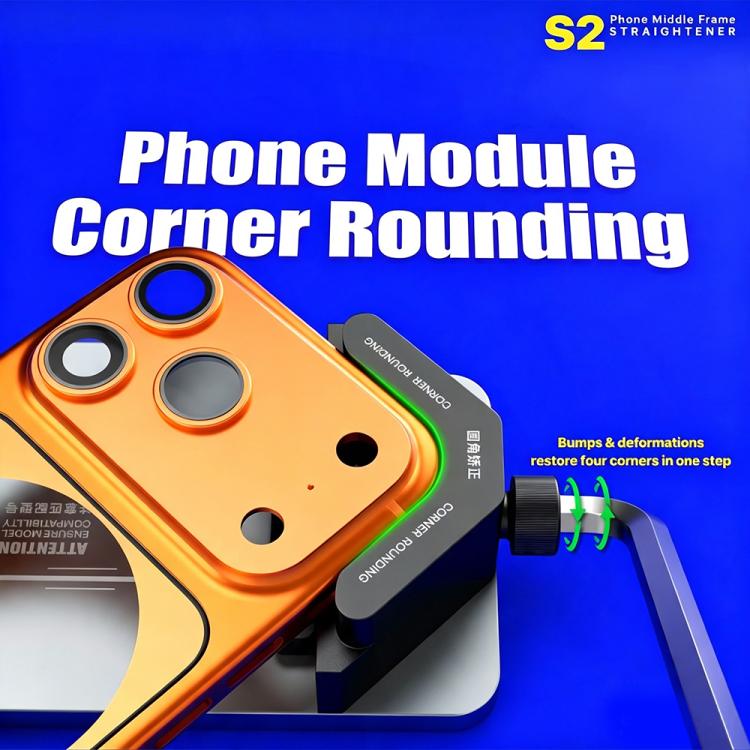 Correcteur de déformation de cadre de téléphone portable 2 en 1 MECHANIC S2 à bords droits et coins arrondis