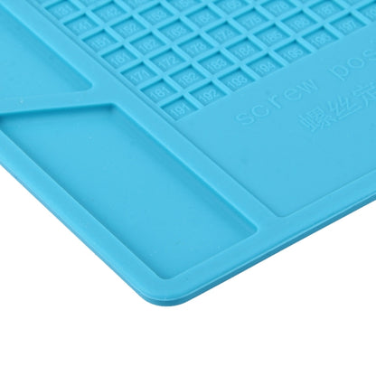 Plate-forme de maintenance Tapis d'isolation de réparation résistant à la chaleur à haute température Tapis en silicone avec position des vis, taille: 35 cm x 25 cm