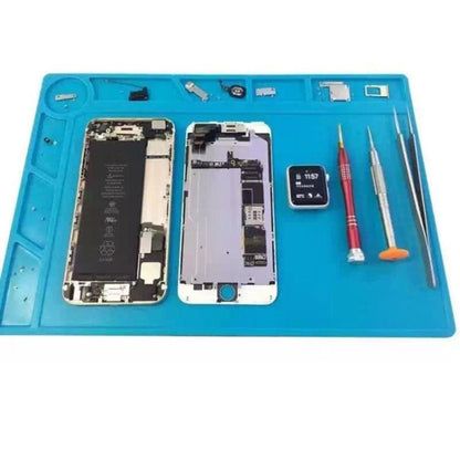 Plate-forme de maintenance Tapis d'isolation de réparation résistant à la chaleur à haute température Tapis en silicone avec position des vis, taille: 35 cm x 25 cm