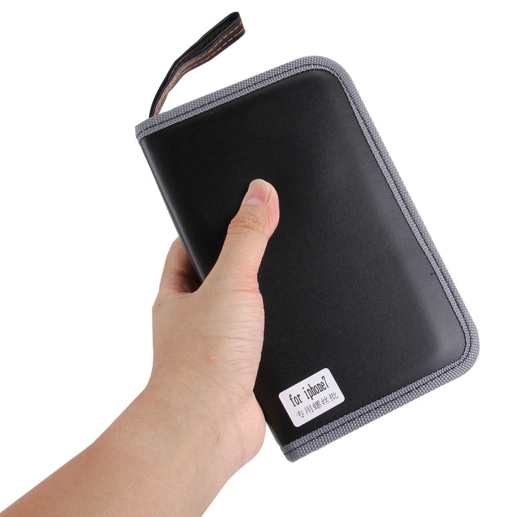 Kit d'outils ouverts de réparation de tournevis professionnel approprié avec sac à main en cuir pour iPhone 7 et 7 Plus