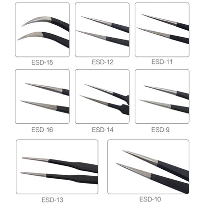 BEST BST-13 Pincettes antistatiques de précision en acier inoxydable ESD