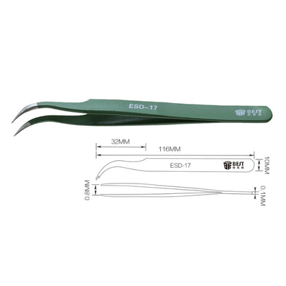 BEST BST-17 Pincettes antistatiques de précision en acier inoxydable ESD