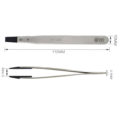 BEST BST-250 Pince à épiler statique Snti en acier inoxydable
