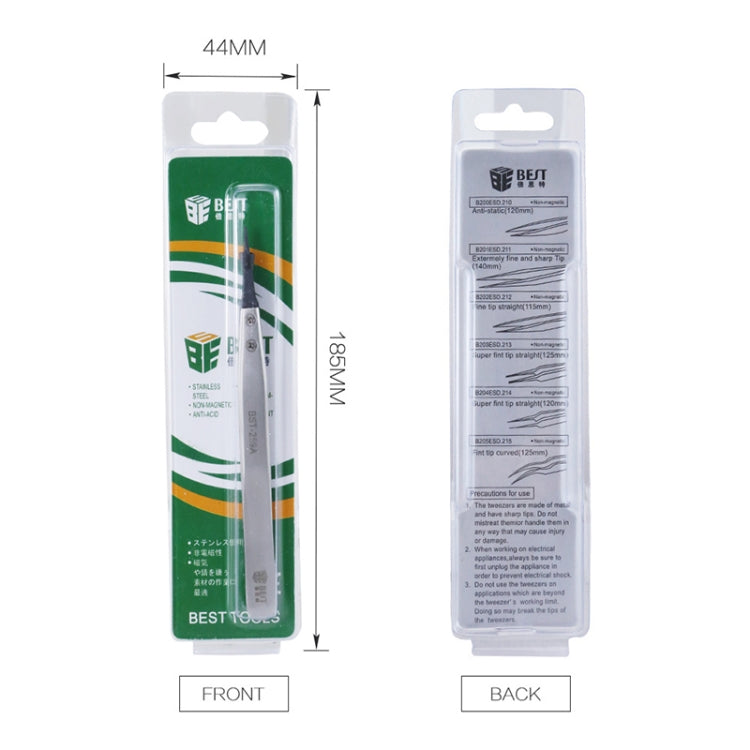 BEST BST-259A Pince à épiler antistatique en acier inoxydable