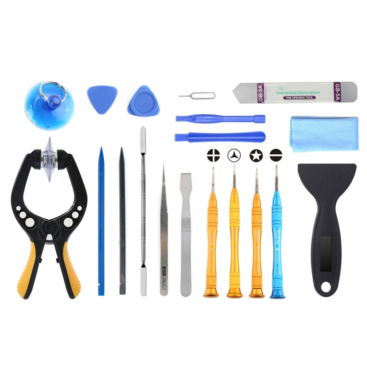 JF-8131 Kit d'outils de réparation de démontage en métal et plastique 19 en 1