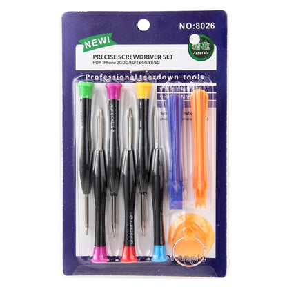 Kit d'outils ouverts de réparation de tournevis professionnel 9 en 1 pour iPhone 6 et 6s / iPhone 5 et 5S