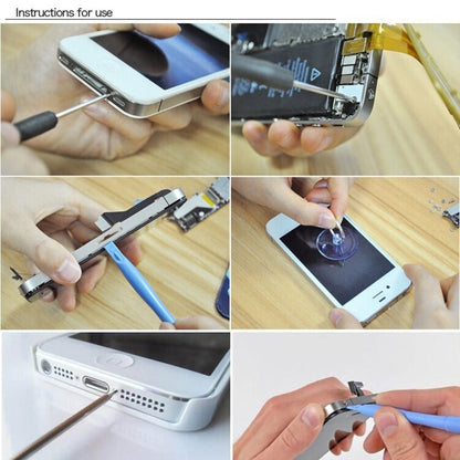Kit d'outils ouverts de réparation de tournevis professionnel 9 en 1 pour iPhone 6 et 6s / iPhone 5 et 5S