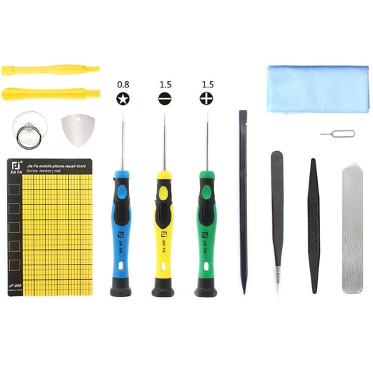 JIAFA JF-8105 Ensemble d'outils de réparation 14 en 1 pour iPhone et Samsung