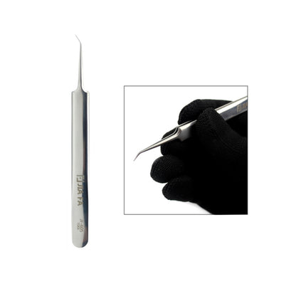 Pince à épiler à pointe incurvée en acier inoxydable JIAFA JF-605