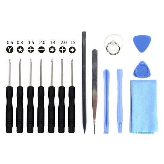 JIAFA JF-8106 Ensemble d'outils de réparation 15 en 1 pour téléphones intelligents