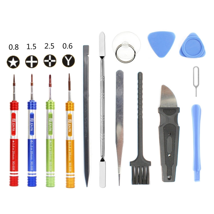 JIAFA JF-8108 Ensemble d'outils de réparation de précision 14 en 1 pour smartphones