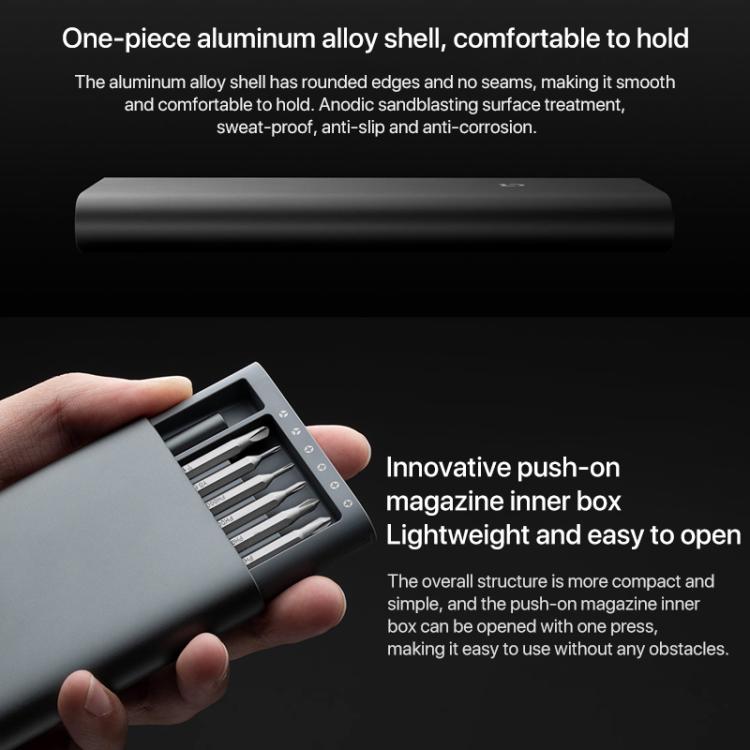 Kit de tournevis d'origine Xiaomi Mijia Wiha à usage quotidien 24 en 1 embouts magnétiques de précision boîte en aluminium ensemble de tournevis Mijia Wiha