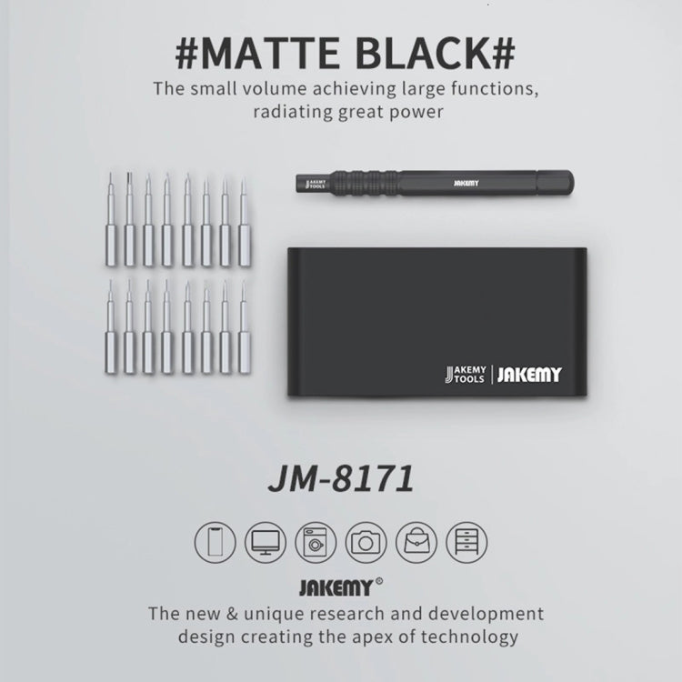 JAKEMY JM-8171 jeu de tournevis multifonctionnel professionnel outils à main de précision