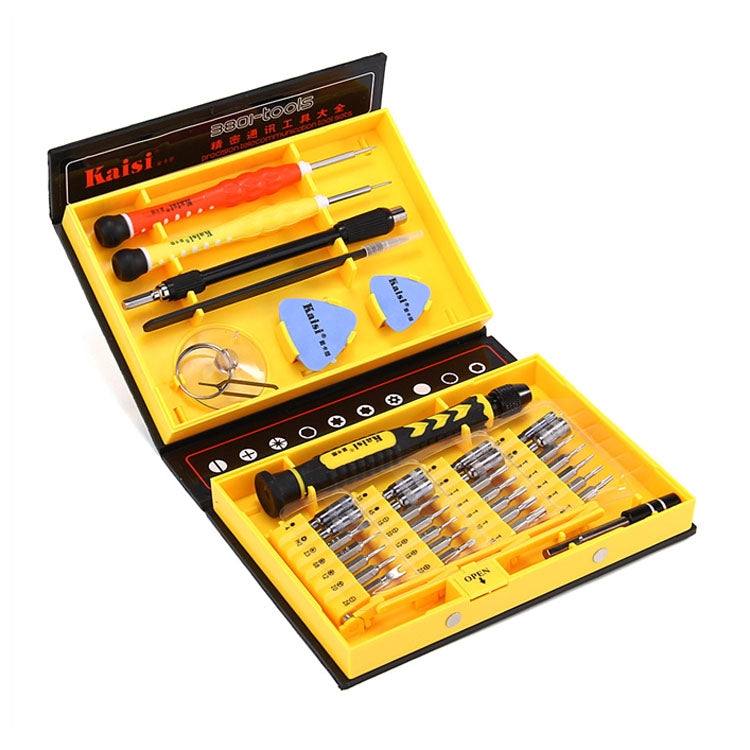 Kaisi 3801 Ensemble d'outils de réparation de téléphone d'ordinateur multifonctionnel 38 en 1