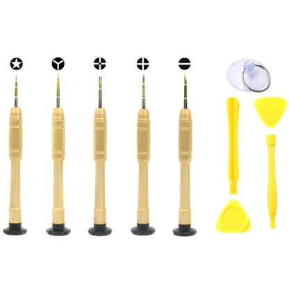 JF-8140 10 en 1 métal + plastique iPhone dédié démonter Kit d'outils de réparation