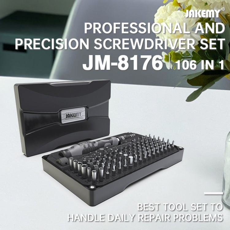 JAKEMY JM-8176 Kit d'outils de démontage et de réparation de téléphone portable 106 en 1