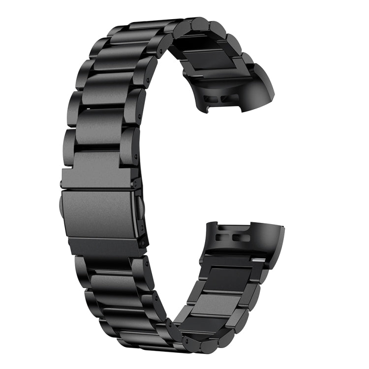 Bracelet de montre en acier inoxydable solide avec boucle de fronde à trois perles pour Fitbit Charge 4, Three Beads for Fitbit Charge 4
