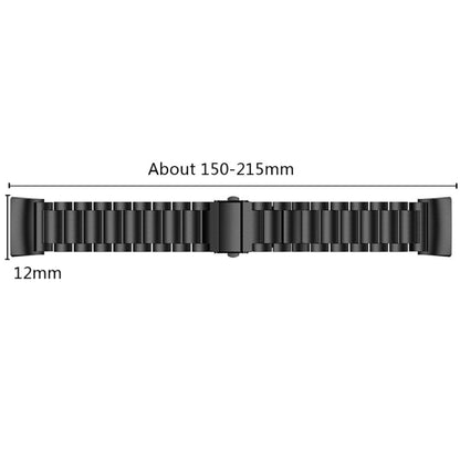 Bracelet de montre en acier inoxydable solide avec boucle de fronde à trois perles pour Fitbit Charge 4, Three Beads for Fitbit Charge 4