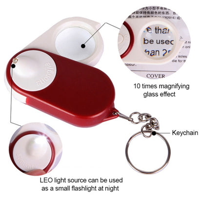BEST BST-J106 Loupe de poche 10X avec lumière LED, livraison de couleurs aléatoires