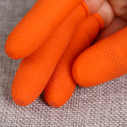 100 PCS antistatiques antidérapants durables du bout des doigts gants de protection en latex, taille: L, 2,8 * 6,5 cm