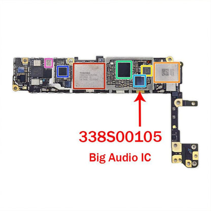 Gros circuit intégré audio 338S00105 pour iPhone 7 Plus / 7 / 6s Plus / 6