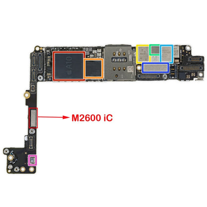 Module flash d'appareil photo IC M2600 pour iPhone 7