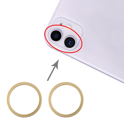 Anneau de protection en métal pour lentille de caméra arrière, 2 pièces, pour iPhone 11