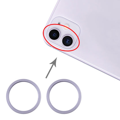 Anneau de protection en métal pour lentille de caméra arrière, 2 pièces, pour iPhone 11