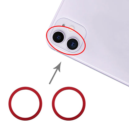 Anneau de protection en métal pour lentille de caméra arrière, 2 pièces, pour iPhone 11