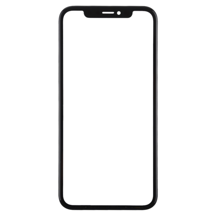Lentille extérieure en verre de l'écran avant avec cadre et adhésif optiquement transparent OCA pour iPhone 11
