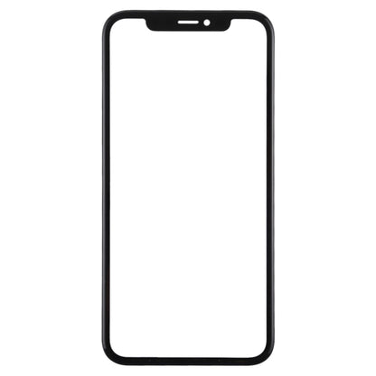 Lentille extérieure en verre de l'écran avant avec cadre et adhésif optiquement transparent OCA pour iPhone 11
