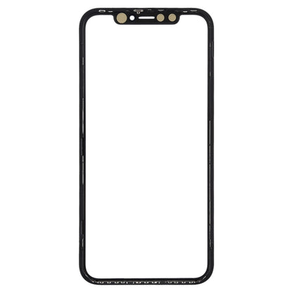 Lentille extérieure en verre de l'écran avant avec cadre et adhésif optiquement transparent OCA pour iPhone 11